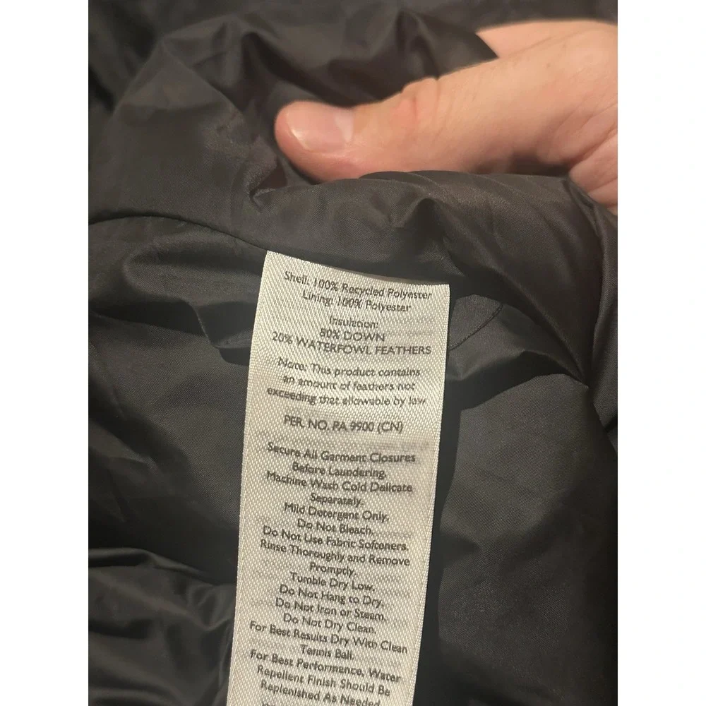 Eddie Bauer Men's Small Black 650 Down Full Zip Puffer Jacket EUC